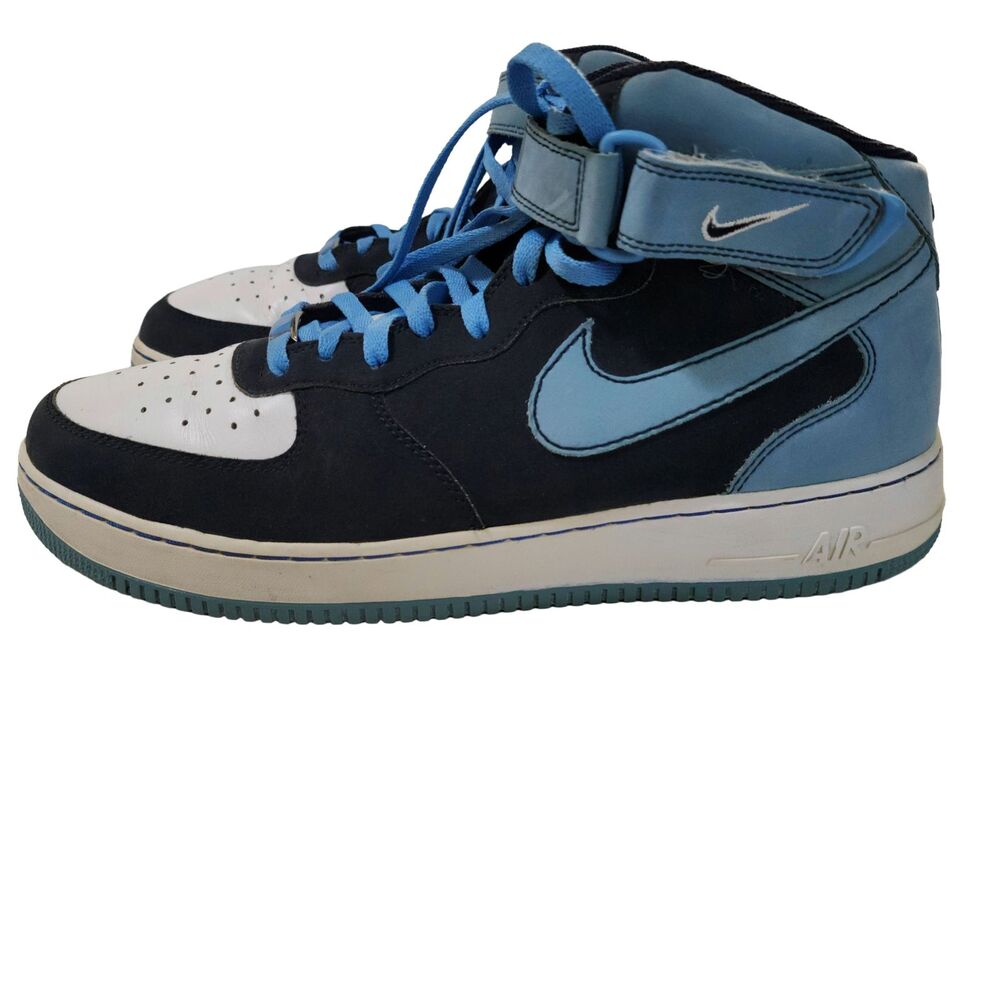 Nike Air Force 1 Mid '07 Obsidian University Blue White 315123-441 Men Sz 13 COA
